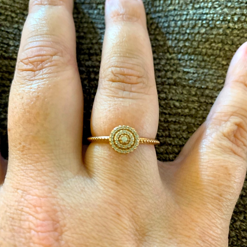 Pandora Elegant Sparkle Ring - Rose Gold